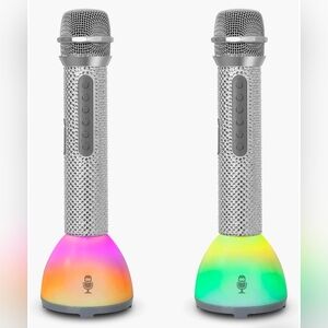 Singing Machine Bling Duets Wireless Walkie-Talkie Karaoke Microphones